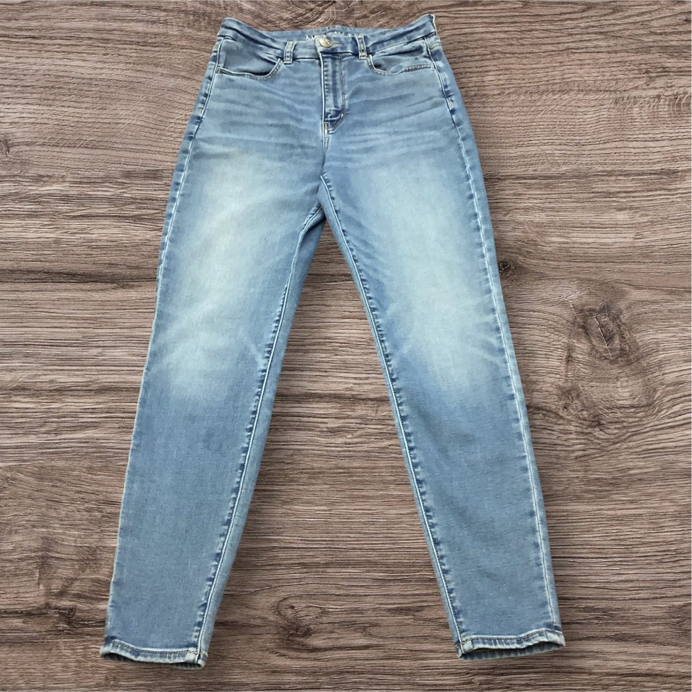 American Eagle Next Level Stretch High Rise Skinny Jeans Medium Wash Womens 6 R